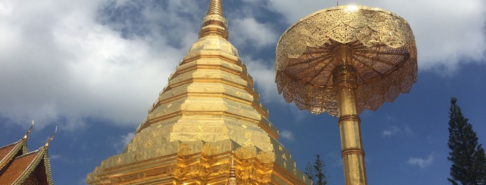 Waterfalls & golden temples at Doi Suthep